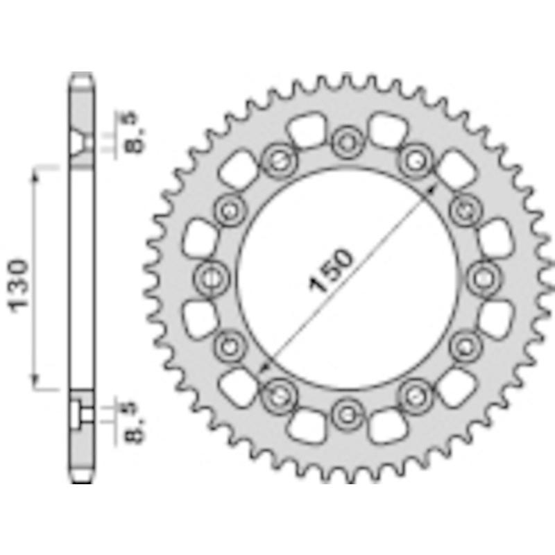 PBR ピービーアール スチール製スタンダードリヤスプロケット NX 250 XL R 350 400 600 L PARIS DAKAR LM XR HONDA ホンダ 駆動系 | ブランド登録なし