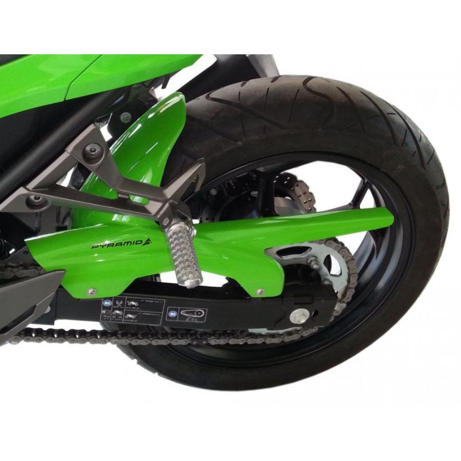 PYRAMID PLASTICS - Pyramid Plastics 金字塔可塑性物質 後押しどろ除け(Hugger) 手あい：Green Ninja 300 2013- KAWASAKI カワサキ 後押しどろ除け どろ除けかかわり合い 飾りつけ 外装パーツ-車、バイク、自転車