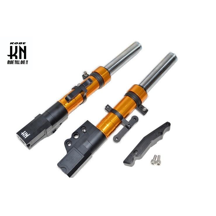 KN企画 ケイエヌキカク スーパーフロントフォーク 245mm／4potキャリパー カラー：ゴールド シグナスX YAMAHA ヤマハ フロントフォーク サスペンション 足回り