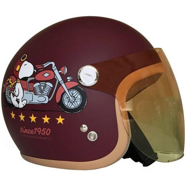 スヌーピー ジェットヘルメット SNOOPY（スヌーピー） バイク ヘルメット ジェット タイプ シールド