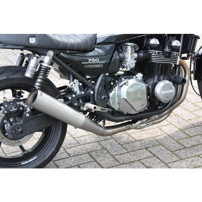 ゼファー750用　keakeaメガホンマフラー　希少 POWER BUILDER パワービルダー 機械曲げメガホンマフラー ZEPHYR750
