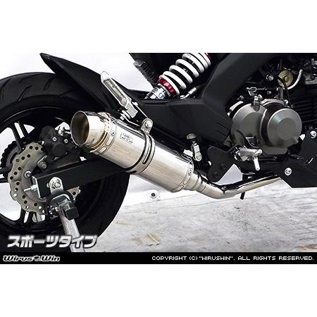 WirusWin ウイルズウィン ロイヤルマフラー タイプ：スポーツタイプ / オプション：なし 仕様：ブラックカーボンバージョンアップ Z125 プロ KAWASAKI カワサキの画像