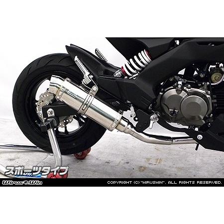 WirusWin ウイルズウィン ロイヤルマフラー タイプ：スポーツタイプ / オプション：なし 仕様：ブラックカーボンバージョンアップ Z125 プロ KAWASAKI カワサキの画像
