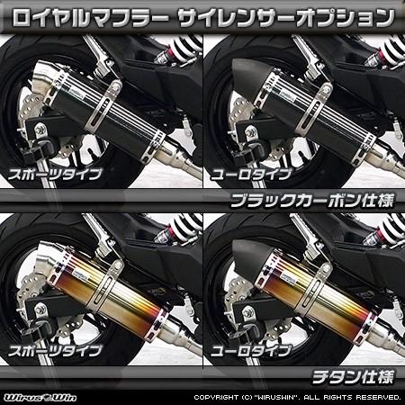 WirusWin ウイルズウィン ロイヤルマフラー タイプ：スポーツタイプ / オプション：なし 仕様：ブラックカーボンバージョンアップ Z125 プロ KAWASAKI カワサキの画像