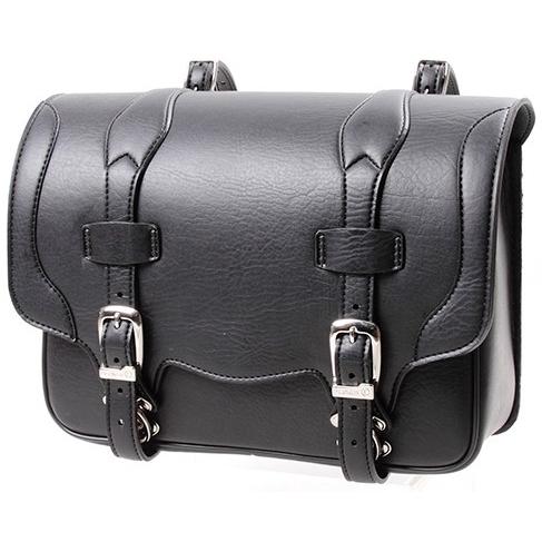 DEGNER デグナー シンセティックレザーサドルバッグ カラー：ブラック サイドバッグ 車体用バッグ・ケース