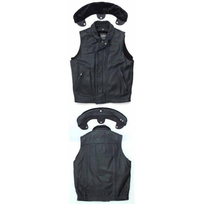 カドヤ（KADOYA） DECK CREW VEST ミリタリーレザーベスト サイズ：M