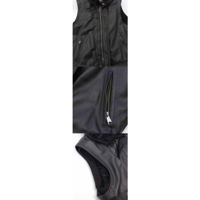 カドヤ（KADOYA） DECK CREW VEST ミリタリーレザーベスト サイズ：M