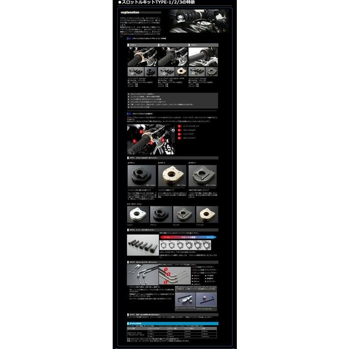 ACTIVE アクティブ スロットルキット TYPE-1 インナー巻取径：Φ32 GSX-S1000 GSX-S1000F SUZUKI スズキ ハイスロットルキット・スロットルキット ハンドルの画像