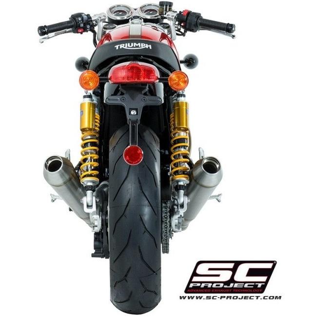 SC-PROJECT SCプロジェクト ヴィンテージコニック ツイン スリップオンサイレンサー THRUXTON 1200 R RS TRIUMPH トライアンフ スリップオンマフラー マフラー