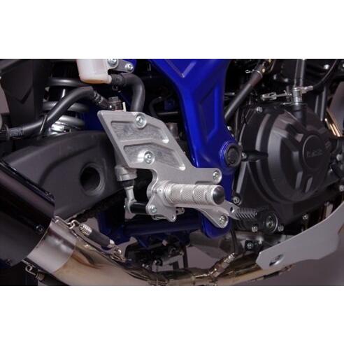 WR’S ダブルアールズ バトルステップ 1ポジションタイプ カラー：シルバー YZF-R3 YZF-R25 MT-03 MT-25 YAMAHA ヤマハ バックステップ ステップ 足回り_5