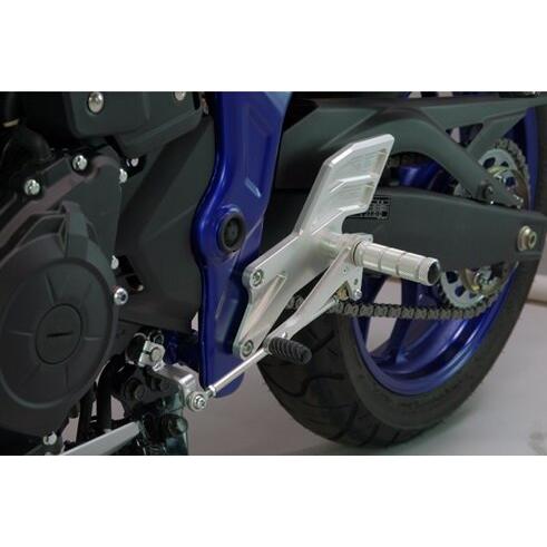 WR’S ダブルアールズ バトルステップ 1ポジションタイプ カラー：シルバー YZF-R3 YZF-R25 MT-03 MT-25 YAMAHA ヤマハ バックステップ ステップ 足回り_8