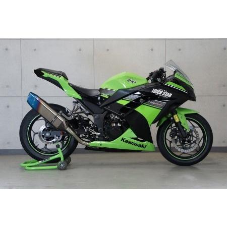 TRICKSTAR トリックスター レーシングフルエキゾーストマフラーIKAZUCHI タイプ：焼チタンサイレンサー Ninja250 KAWASAKI カワサキ フルエキゾーストマフラーの画像