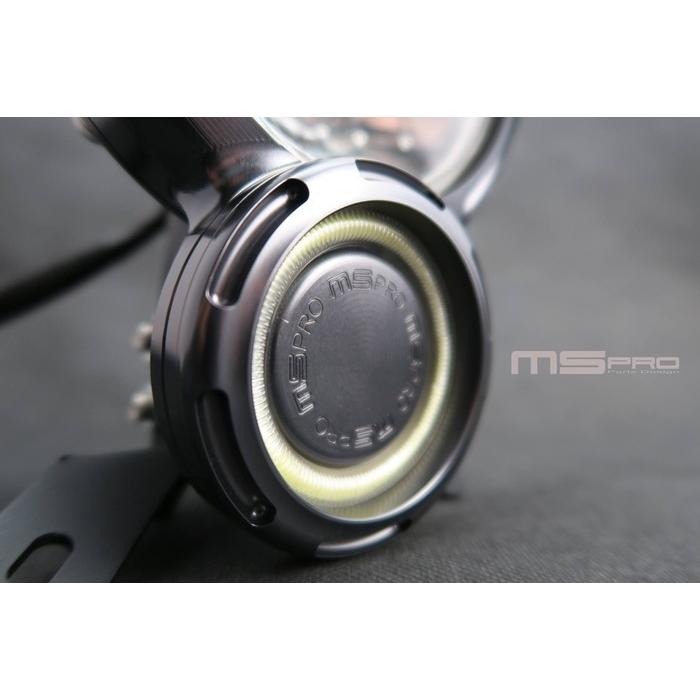 MSPRO エムエスプロ 8タイプヘッドライト (SCRAMBLER) Headlights Body color：Gray / COBAperture color：Blue light H4 Lamp Specifications：Yellow 灯火類_2