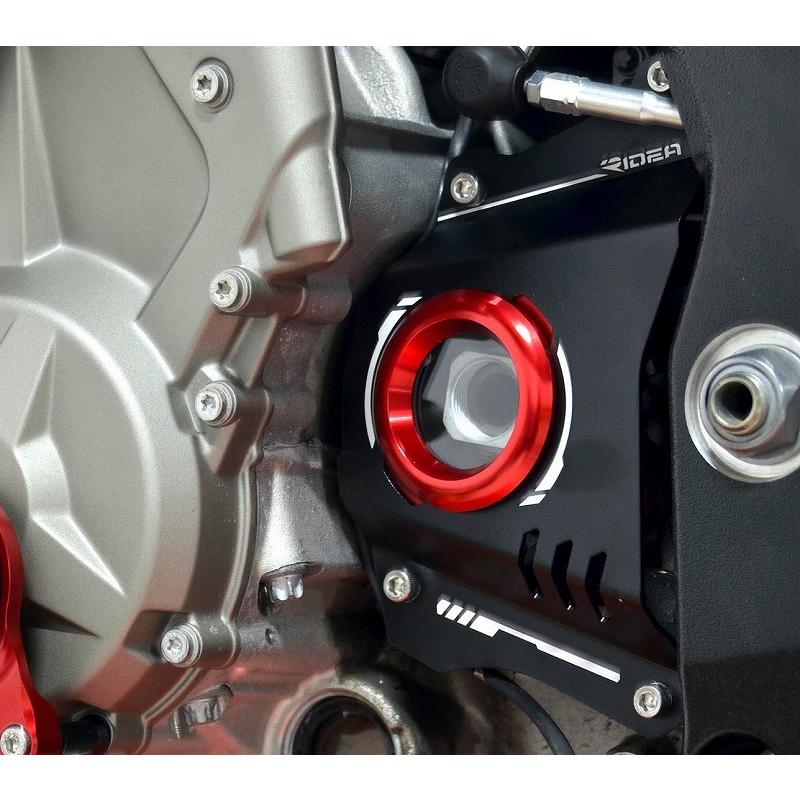 RIDEA リデア フロントスプロケットカバー カラー：レッド S1000RR S1000R BMW スプロケットカバー 外装