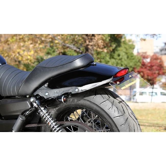 GLEAMING WORKS グリーミンワークス アリゲーターテールカウル カラー：ブラック塗装仕上げ (LEDテールランプ付き) STREET750 シートカウル・テールカウル 外装の画像