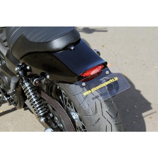 GLEAMING WORKS グリーミンワークス アリゲーターテールカウル カラー：ブラック塗装仕上げ (LEDテールランプ付き) STREET750 シートカウル・テールカウル 外装の画像