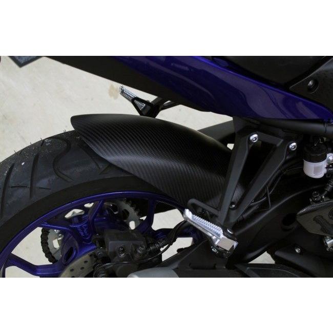 【YZF-R25 R3】リヤインナーフェンダー 【スピードラ綾織艶消しカーボン】 SPEEDRA（スピードラ） リアフェンダー タイプ：綾織り艶消し MT-03 MT