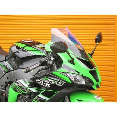 A-TECH エーテック エアロスクリーン タイプS スクリーンカラー：クリア / ベース素材：FRP／白(FW) ZX-10R KAWASAKI カワサキ スクリーン 外装 | A-TECH | 02