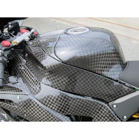 A-TECH エーテック タンクサイドカバー 素材：開繊ドライカーボン(KDC) クリアー塗装済み ZX-10R KAWASAKI カワサキ タンクカバー タンク関連 外装 | A-TECH | 02