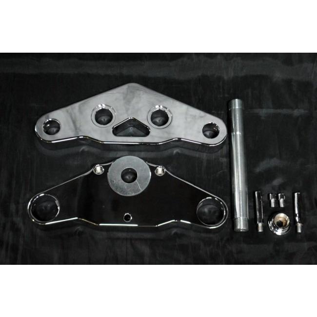 部品屋K\u0026W ビレットトリプルツリー4 HARLEY-DAVIDSON ハーレーダビッドソン トリプルツリー・ステム・アンダーブラケット ハンドル_1