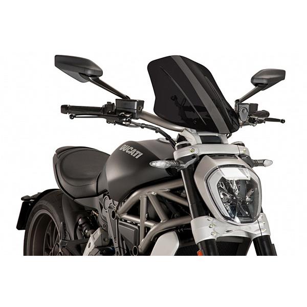 Puig プーチ ニュージェネレーション NKスクリーン ツーリング カラー：ブラック X DIAVEL BLACK STAR DARK S DUCATI ドゥカティ スクリーン 外装_3