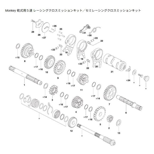 NECTO ネクト 乾式クラッチ フルキット【 Monkey 】 仕様：5速