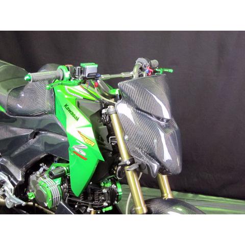 A-TECH（エーテック） フロントゼッケンカウル 素材：FRP／黒(FB) Z125