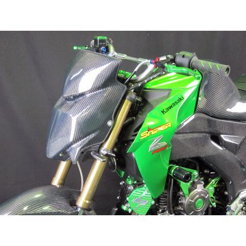 A-TECH（エーテック） フロントゼッケンカウル 素材：FRP／黒(FB) Z125