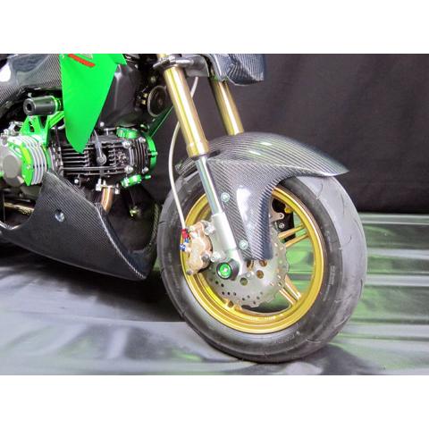 カワサキTR用フロントフェンダー OSCAR（オスカー） アップタイプフロントフェンダーロング 白ゲル