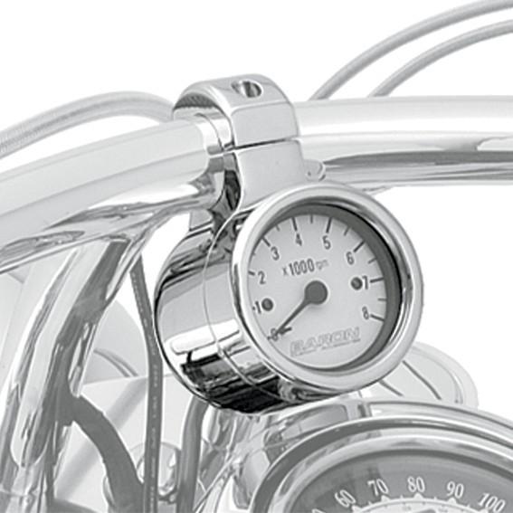 ブランド登録なし - BARON バロン タコメーター 3” 白いこと 1．25” 赤ちょうちん 【TACH 3”WHT 1.25”BAR [2211-0050]】 メーター・インジケーターかかわり合い 電装系 タコメーター-メーター、インジケーター