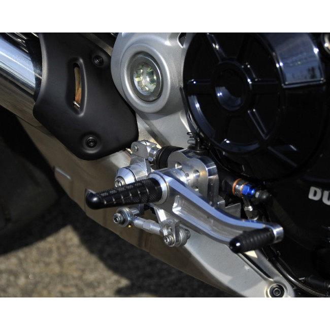 de LIGHT ディライト ミドルポジションステップキット カラー：シルバー XDIAVEL DUCATI ドゥカティ フットペグ ステップ 足回り_1