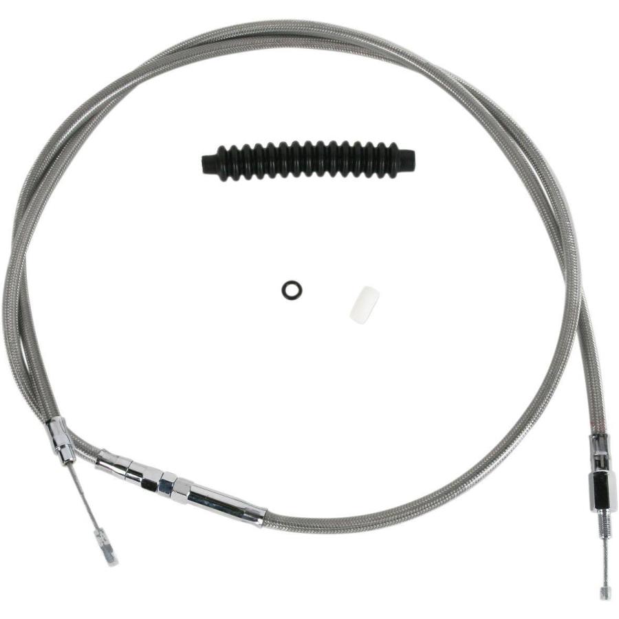 Drag Specialties - ドラッグスペシャリティーズ クラッチケーブルステンレス 37000041-10” 【CABLE CLT 37000041-10”STN [0652-1923]】 クラッチペダル針金 クラッチワイヤー-車、バイク、自転車