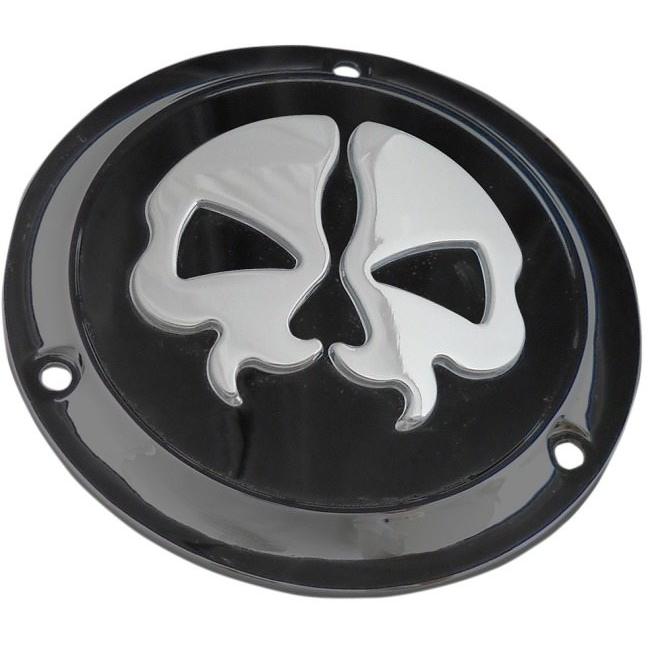 Drag Specialties ドラッグスペシャリティーズ Split Skull Derby Cover［1107-0549］ HARLEY-DAVIDSON ハーレーダビッドソン クランクケースカバー エンジン_1
