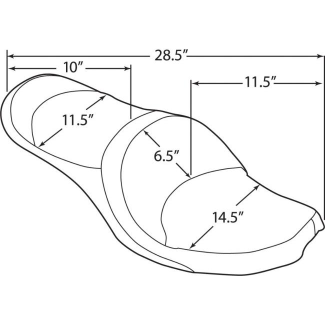 Drag Specialties ドラッグスペシャリティーズ 2-Up Double Bucket Vinyl Seat［0805-0122］ HARLEY-DAVIDSON ハーレーダビッドソン シート シート関連 外装の画像