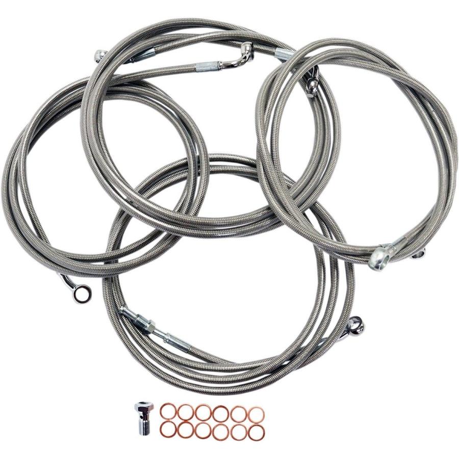 LA CHOPPERS エルエーチョッパーズ ブレーキラインキット 18-20 ステン”FL 2014-2016 ABS用【CABL KTSS18-20”14-16FLABS [0610-0776]】 ブレーキ