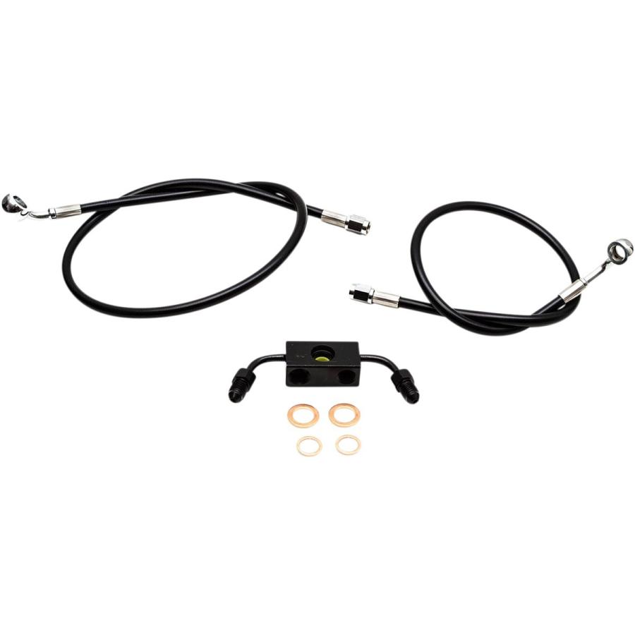 LA CHOPPERS エルエーチョッパーズ ブレーキラインキット 18-20” ブラック FXD ABS用【BRKLINES BK 18-20 ABS [1741-4644]】 ブレーキ