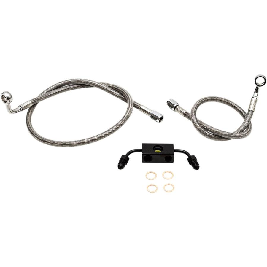 LA CHOPPERS エルエーチョッパーズ ブレーキラインキット ステンレス 12-14” XL ABS用【BRKLINES SS 12-14 ABS [1741-4649]】 ブレーキ