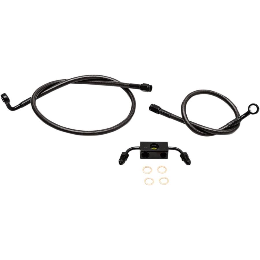 LA CHOPPERS エルエーチョッパーズ ブレーキラインキット ミッドナイトモデル 12-14” XL ABS用【BRKLINES MN 12-14 ABS [1741-4651]】 ブレーキ