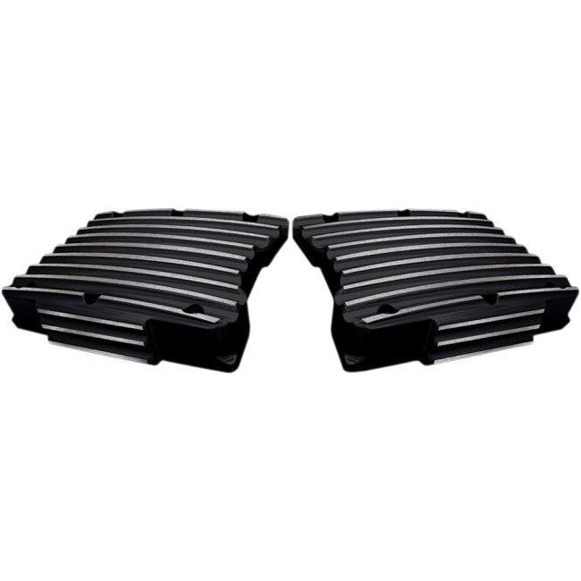 COVINGTONS コビングトン ロッカーボックスカバー T／C フィン ブラック 【COVERS RKR BX T/C FIN BLK [0940-1354]】 HARLEY-DAVIDSON ハーレーダビッドソン