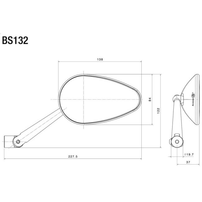 rizoma リゾマ ラジアル RS【RADIAL RS】 カラー：ブラック ミラー ハンドル | rizoma | 05