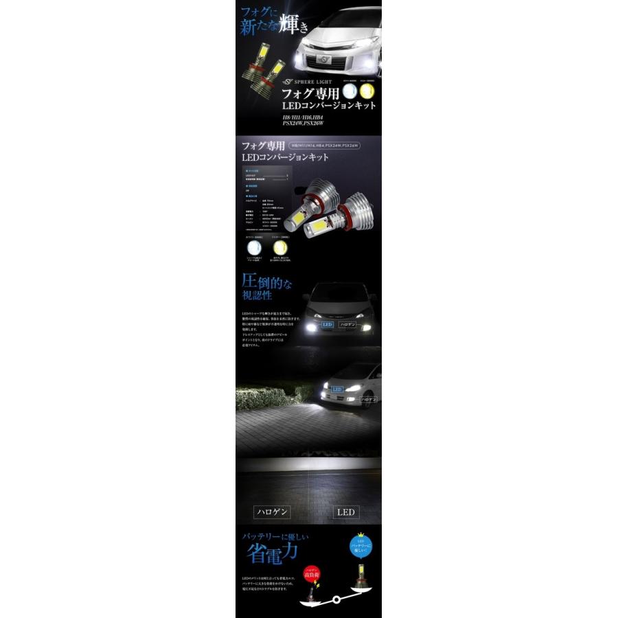 SPHERE LIGHT スフィアライト フォグ用スフィアLED PSX26W コンバージョンキット タイプ：3000K(発光色：イエロー／本体色：シルバー) フォグランプ 灯火類 | SPHERE LIGHT | 05