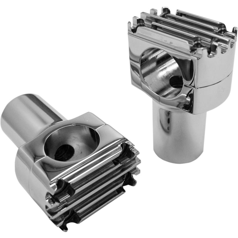 NYC CHOPPERS エヌワイシーチョッパース ライザーグルーヴトール クローム【RISERS GROOVE TALL CHR [0602-0679]】 ハンドルポスト・ハンドルライザー ハンドル