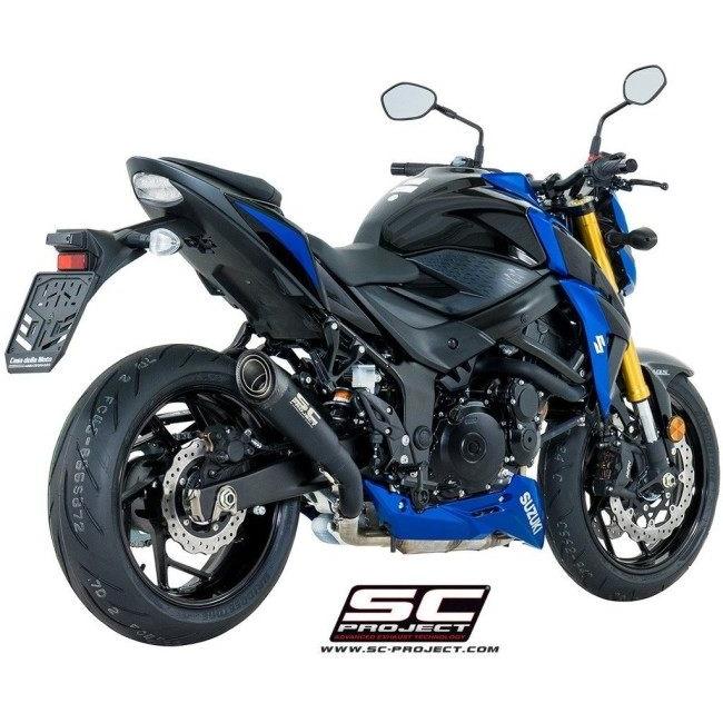 SC-PROJECT SCプロジェクト S1 スリップオンサイレンサー＆フルチタンリンクパイプ “ブラックエディション” GSX-S 750 SUZUKI スズキ スリップオンマフラーの画像