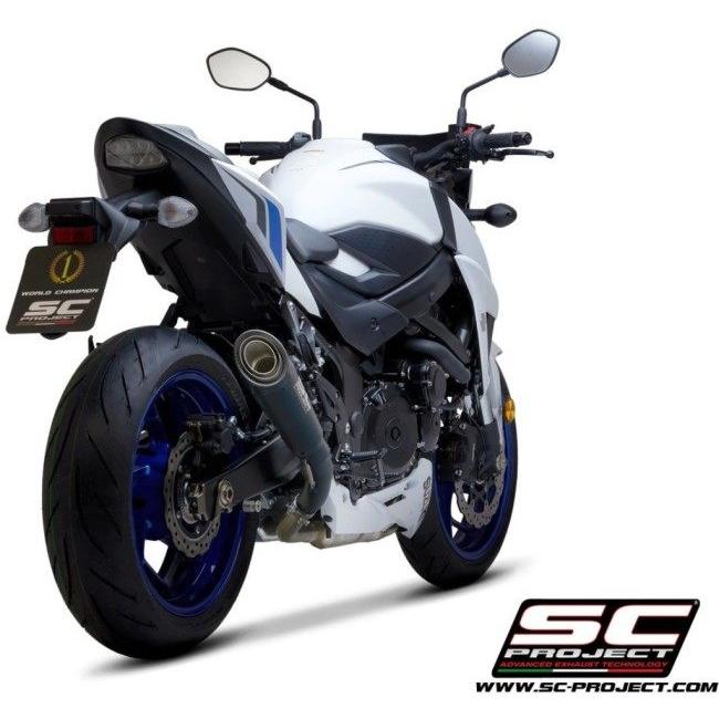 SC-PROJECT SCプロジェクト S1 スリップオンサイレンサー＆フルチタンリンクパイプ “ブラックエディション” GSX-S 750 SUZUKI スズキ スリップオンマフラーの画像