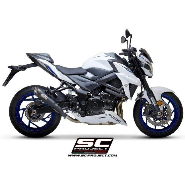 SC-PROJECT SCプロジェクト S1 スリップオンサイレンサー＆フルチタンリンクパイプ “ブラックエディション” GSX-S 750 SUZUKI スズキ スリップオンマフラーの画像