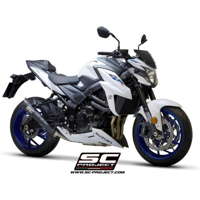 SC-PROJECT SCプロジェクト S1 スリップオンサイレンサー＆フルチタンリンクパイプ “ブラックエディション” GSX-S 750 SUZUKI スズキ スリップオンマフラーの画像