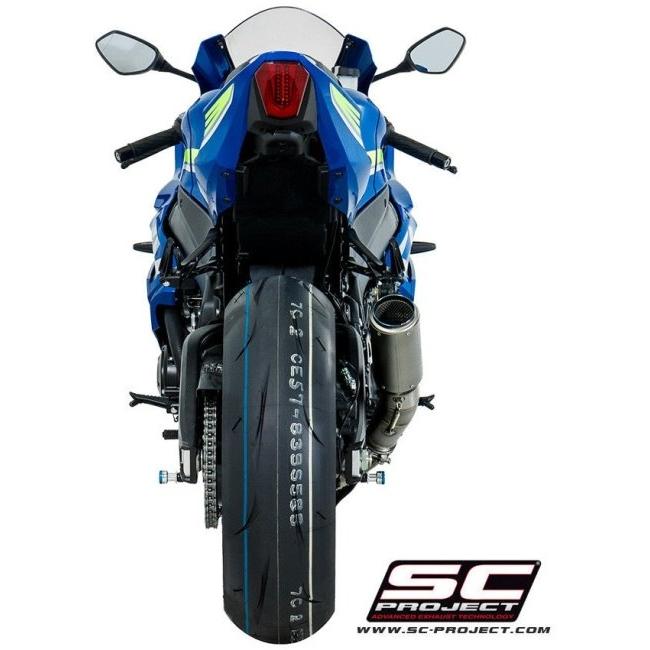 SC-PROJECT SCプロジェクト CR-T スリップオンサイレンサー＆フルチタンリンクパイプ 本体材質：チタン / テールエンドメッシュガード：なし GSX-R1000 Rの画像