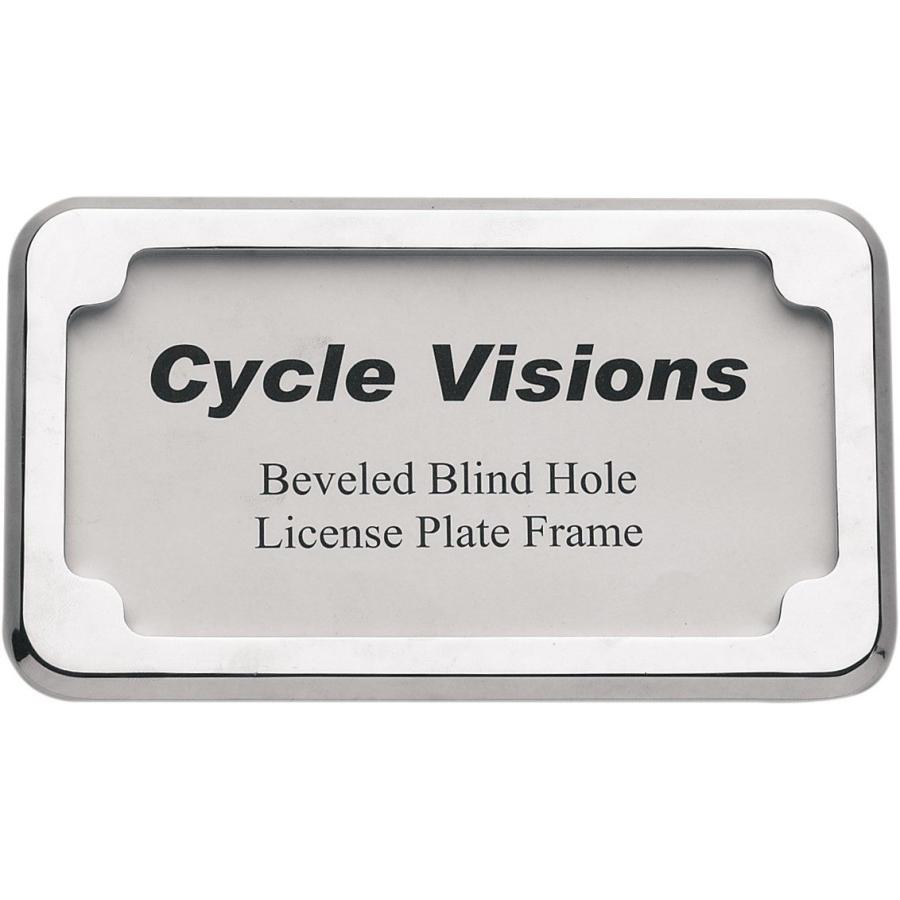 ブランド登録なし - CYCLE VISIONS 循環過程視力 BEVELED 使用許可枠組み【BEVELED LICENSE FRAME [2030-0093]】 電話番号本塁保持者 飾りつけ 外装パーツ-バイク