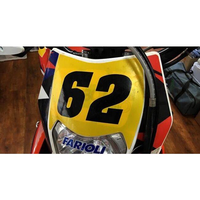 BONSAI MOTO ボンサイモト ゼッケンステッカー 小サイズ 数字：9 / カラー：ホワイト ゼッケンナンバー 外装 | ブランド登録なし | 04