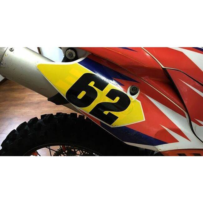 BONSAI MOTO ボンサイモト ゼッケンステッカー 小サイズ 数字：9 / カラー：ホワイト ゼッケンナンバー 外装 | ブランド登録なし | 05